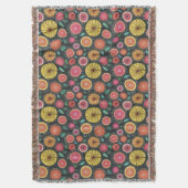 Gedurfde en kleurrijke boho-chic folk floral deken (Voorkant Verticaal)