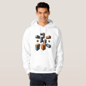 Gedurfde en moderne Abstracte kunst Hoodie (Voorkant volledig)