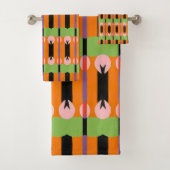 Gedurfde en pittige retro-moderne vibe bad handdoek (Insitu)