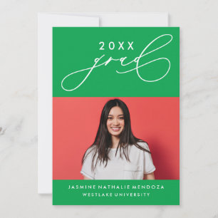 GEDURFDE GRILLIGE CALLIGRAFIE AFSTUDEREN UITNODIGI KAART