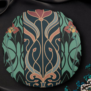 Gedurfde Maximalistische Art Nouveau Rond Kussen