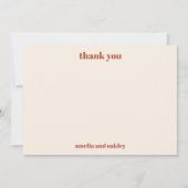 Gedurfde minimalistische Boho Rust Retro Custom Br Bedankkaart (Voorkant)