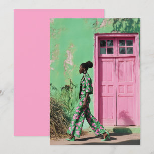 Gedurfde Mode in een bruisend stadslandschap Kaart