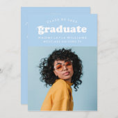 GEDURFDE MODERNE RETRO AFSTUDEREN | UITNODIGING VO (Voorkant / Achterkant)