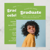 GEDURFDE MODERNE RETRO AFSTUDEREN | UITNODIGING VO (Voorkant / Achterkant)