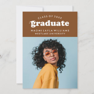 GEDURFDE MODERNE RETRO AFSTUDEREN   UITNODIGING VO