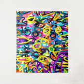 Gedurfde Pop Art Wandkleed (Voorkant)