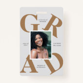 gedurfte de kleuren van de manuscriptschool afstud badge (Voorkant)