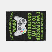 Gedwongen controller omlaag om de maatschappij te  fleece deken (Voorkant (Horizontaal))