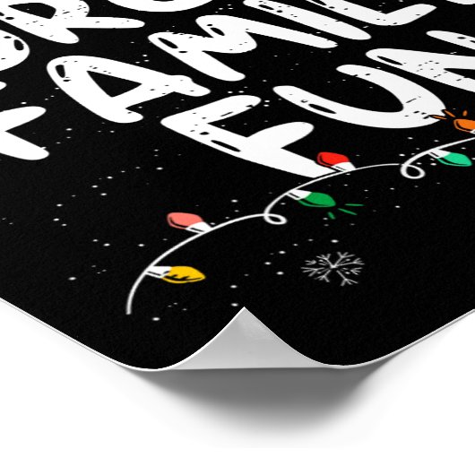 Gedwongen familie Fun Sarcastic Kerstmis Funny Poster (Hoek)