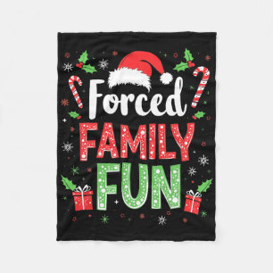 Gedwongen Familie Pret Sarcasme Kerst Grappige Man Fleece Deken