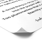 Gedwongen gedicht door Emily Elizabeth Dickinson P Poster (Hoek)