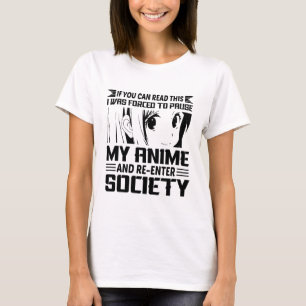 Gedwongen om mijn anime minimalist grappig te pauz t-shirt