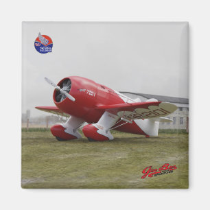 Gee Bee Super Sportster R-2 2 pouces Magnet Carré