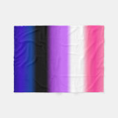 Geebot Gendervloeistofkleuren gradiënt Pride Flag Fleece Deken (Voorkant (Horizontaal))