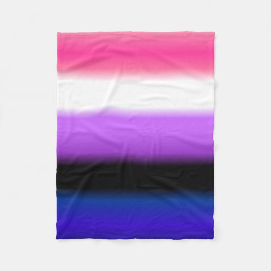 Geebot Gendervloeistofkleuren gradiënt Pride Flag Fleece Deken (Voorkant)
