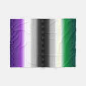 Geebots Aro Ace Gradient Pride Vlag met schoppen Fleece Deken (Voorkant (Horizontaal))