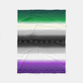 Geebots Aro Ace Gradient Pride Vlag met schoppen Fleece Deken