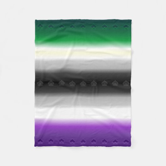 Geebots Aro Ace Gradient Pride Vlag met schoppen Fleece Deken (Voorkant)