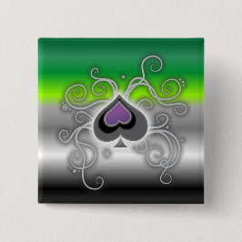 Geebots aro flag ace spade logo - pride button