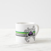 Geebots aromantic pride spade logo espresso cup espresso kop (Voorkant rechts)