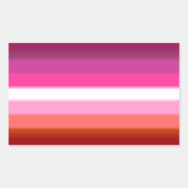 Geebot's Lesbisch (lipstick) Gradient Pride Vlag Rechthoekige Sticker
