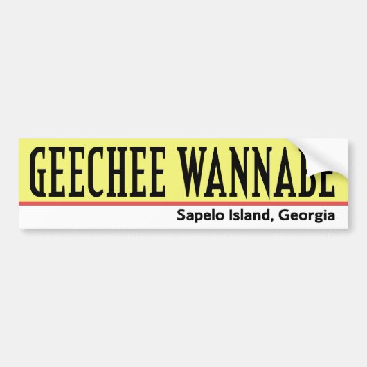 Geechee Wannabe Bumpersticker (Voorkant)