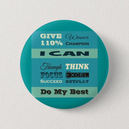 Geef 110% Inspirerend Motivatie Ronde Button 5,7 Cm (Voorkant)