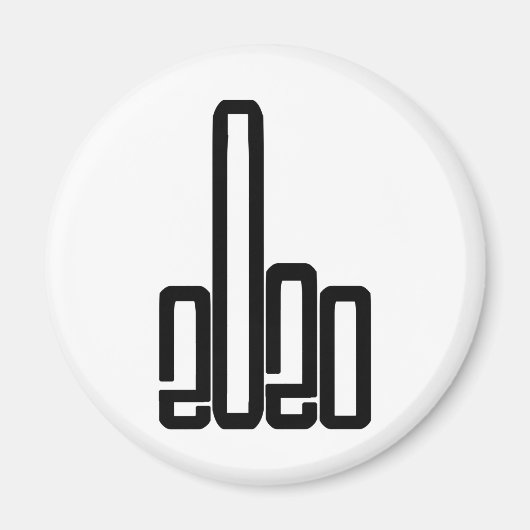 Geef 2020 de vinger 2020 eenden magneet (Voorkant)