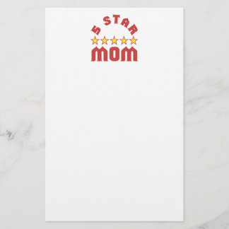 Geef 5 sterren aan super mama briefpapier