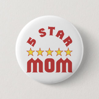 Geef 5 sterren aan super mama ronde button 5,7 cm