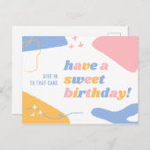 GEEF AAN DIE CAKE BRIEFKAART (Voorkant / Achterkant)