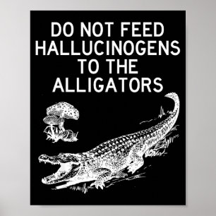Geef Alligators Geen Hallucinogenen Grappig Poster