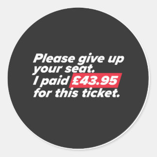 Geef alsjeblieft je plaats op ronde sticker