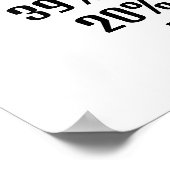 Geef altijd grappig sarcastisch werk Humor Poster (Hoek)