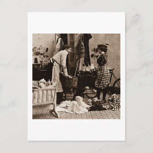 Geef Baby haar fles op 6  stereoview Briefkaart (Voorkant)