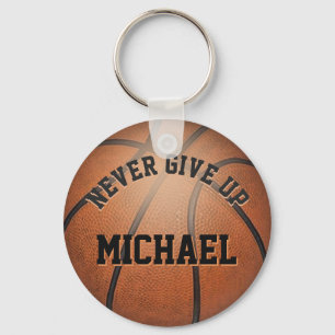 Geef Basketball Sleutelhanger nooit op