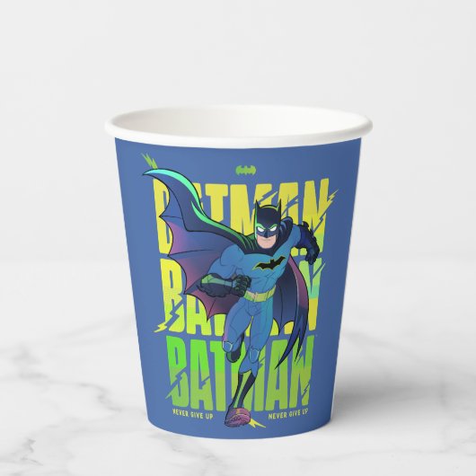 Geef Batman nooit op met grafisch programma Papieren Bekers (Achterkant)