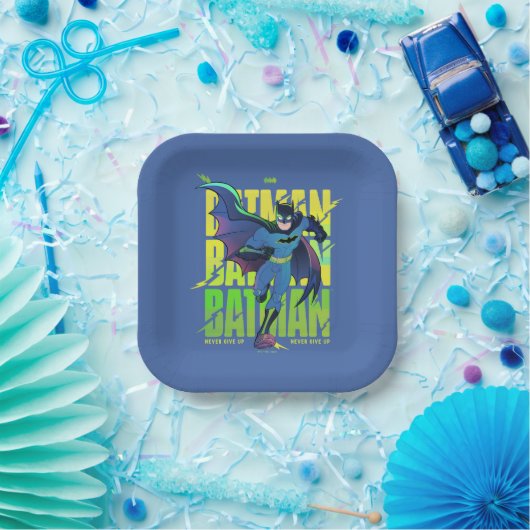 Geef Batman nooit op met grafisch programma Papieren Bordje (Feest)