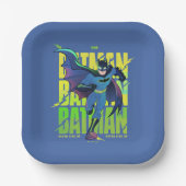 Geef Batman nooit op met grafisch programma Papieren Bordje (Voorkant)