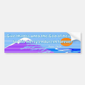 Geef bedankt aan de godin van het hemelbijbel vers bumpersticker