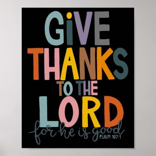 Geef Bedankt aan de Heer Hij is een goede Jezus He Poster (Voorkant)