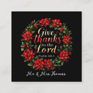 Geef Bedankt aan de Heer Omhels Dankbaarheid en Ge Vierkante Visitekaartje