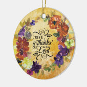 Geef Bedankt aan de Heer, Thanksgiving Keramisch Ornament (Links)