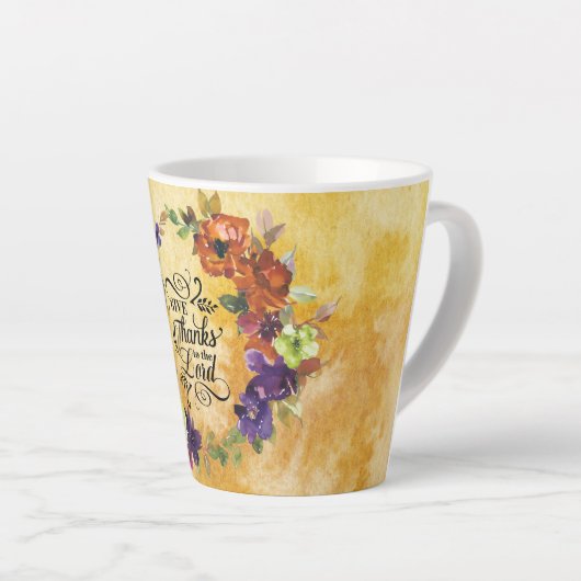 Geef Bedankt aan de Heer, Thanksgiving Latte Mok (Rechterhoek)