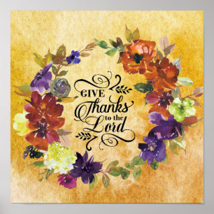 Geef Bedankt aan de Heer, Thanksgiving Poster