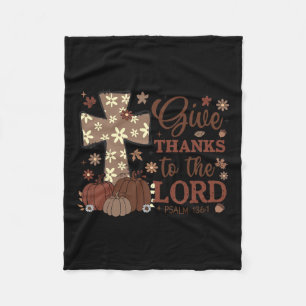 Geef Bedankt aan de Here Herfst Kruis Christelijke Fleece Deken