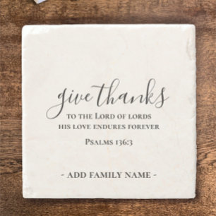 Geef Bedankt Bijbelse Schrift Custom Decor Gift Stenen Onderzetter