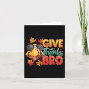 Geef Bedankt Bro Thanksgiving Peuter Kinder Meisje Kaart