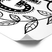 Geef bedankt een handschrift. Thanksgiving Poster (Hoek)